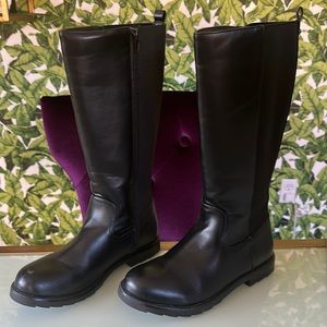 Girls Black Riding Boots-